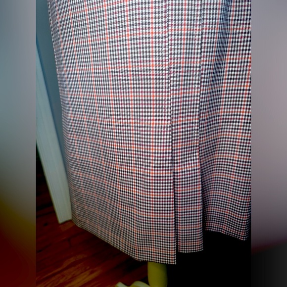 NWT Brooks Brothers Skirt Plaid Houndstooth Brown/Orange size 2p - Picture 5 of 9